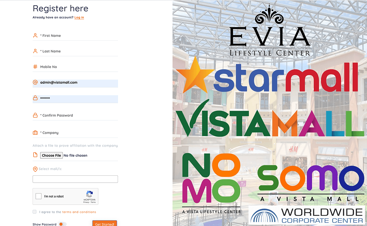 Villar Malls e-Forms — screenshot 2