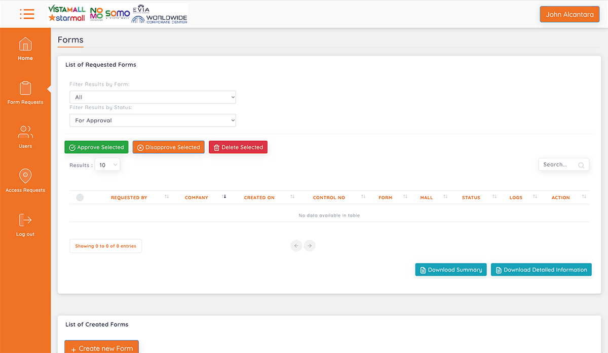 Villar Malls e-Forms — screenshot 3